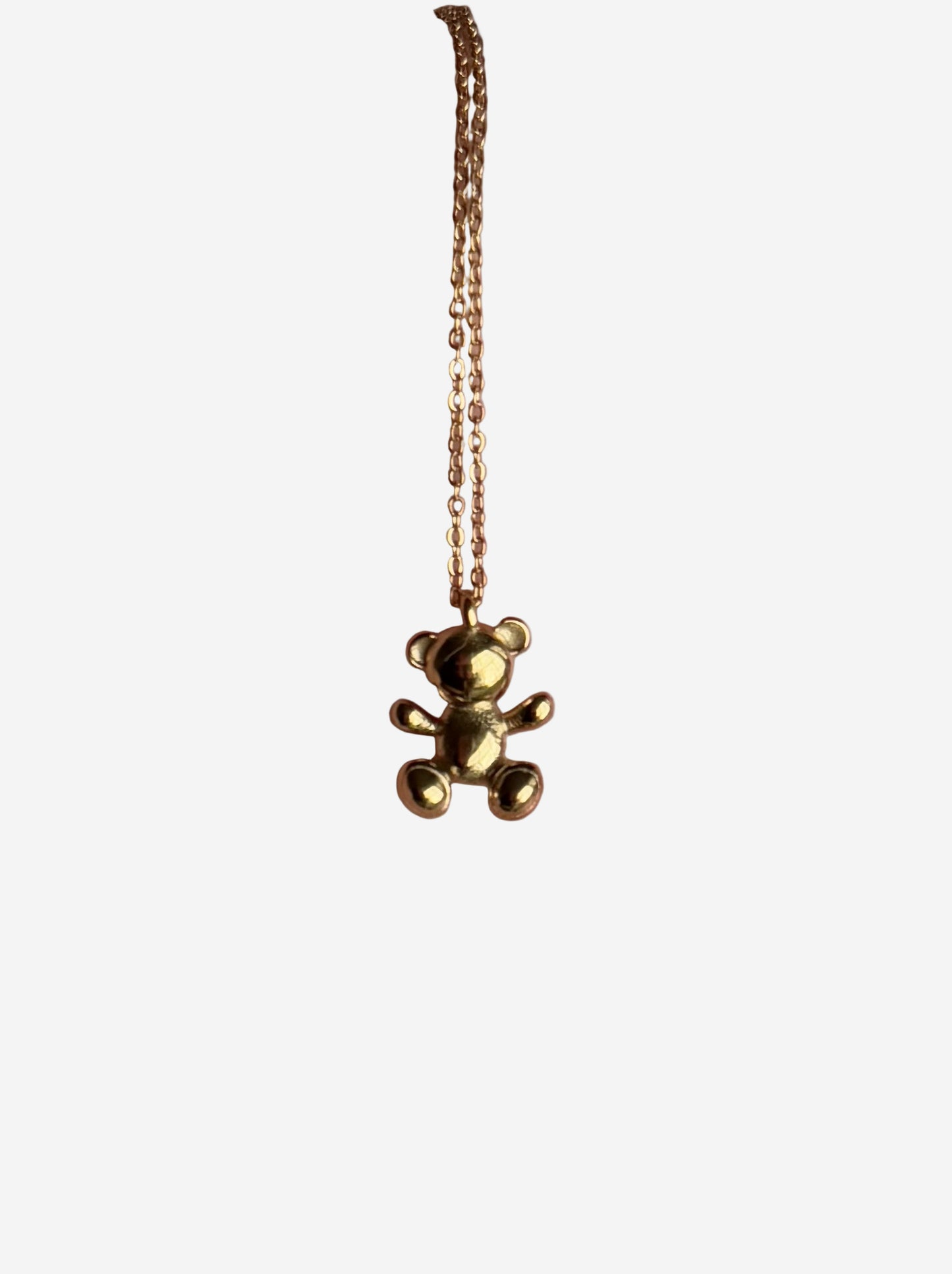 Teddy Bear 14k Gold Necklace