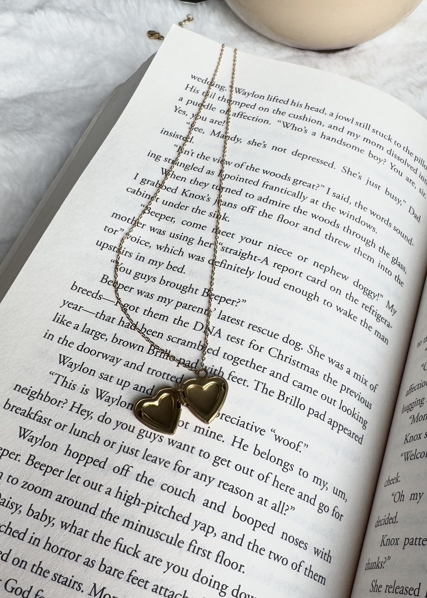 14K Gold Heart Locket Necklace