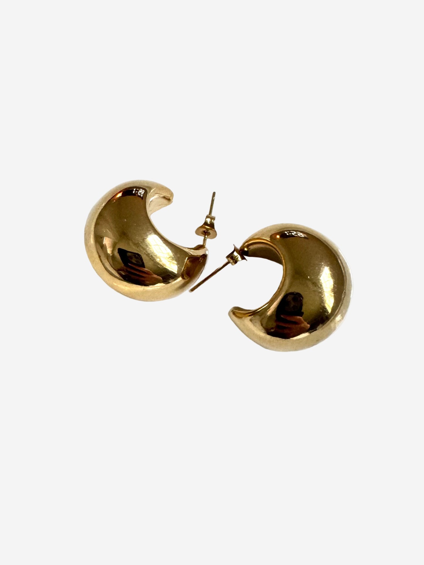 14K Gold Mini Chunky Hoops