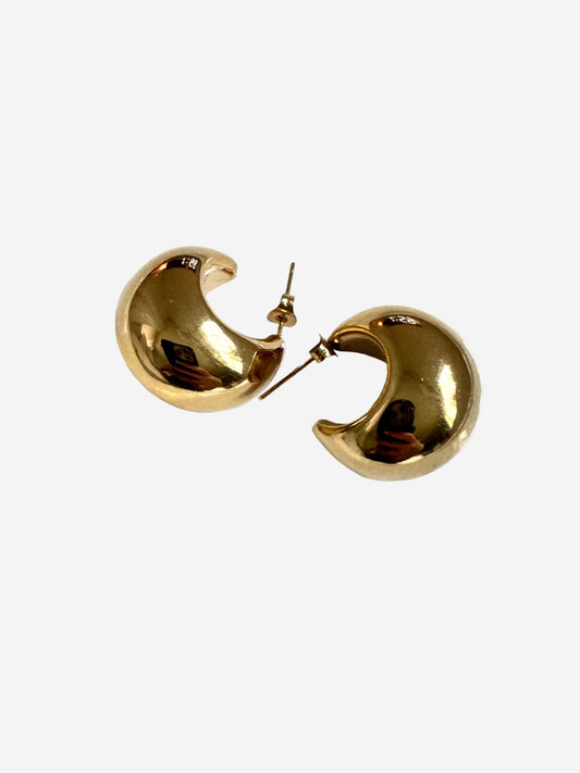 14K Gold Mini Chunky Hoops