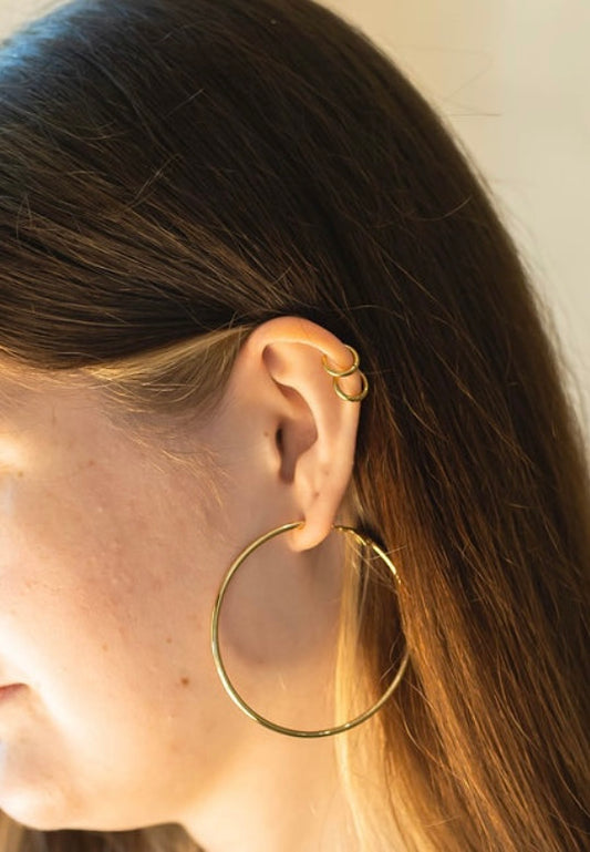 Big Hoop Earrings, 14k Gold Plated Stainless Steel jewelry