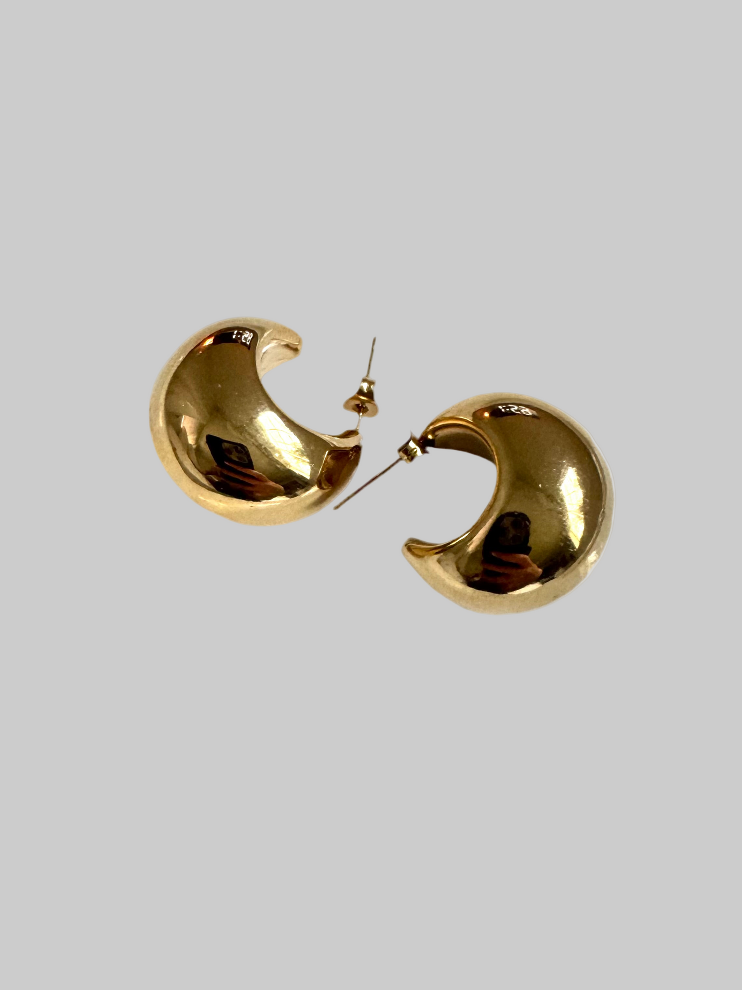 14K Gold Mini Chunky Hoops