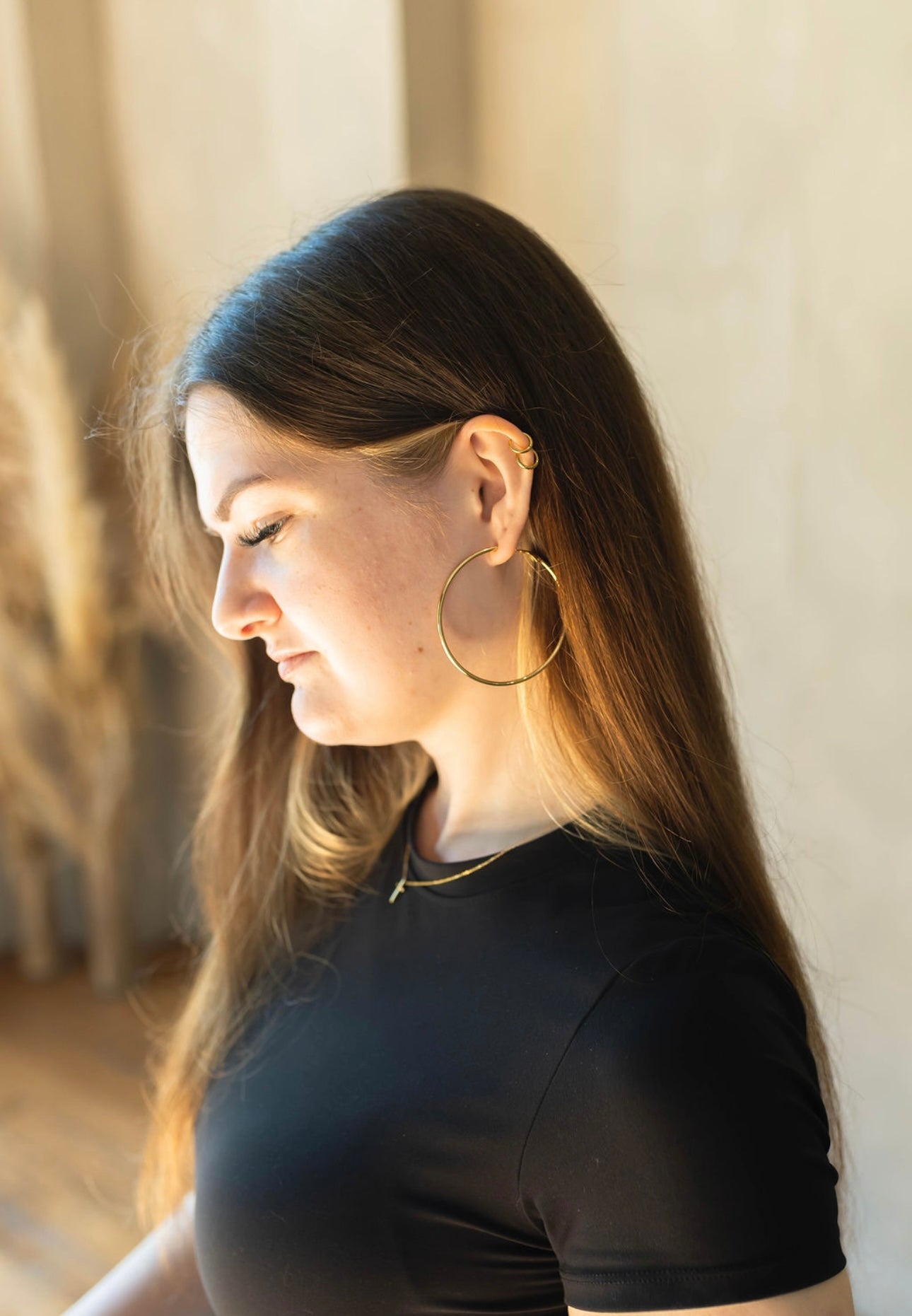 Big Hoop Earrings, 14k Gold Plated Stainless Steel jewelry