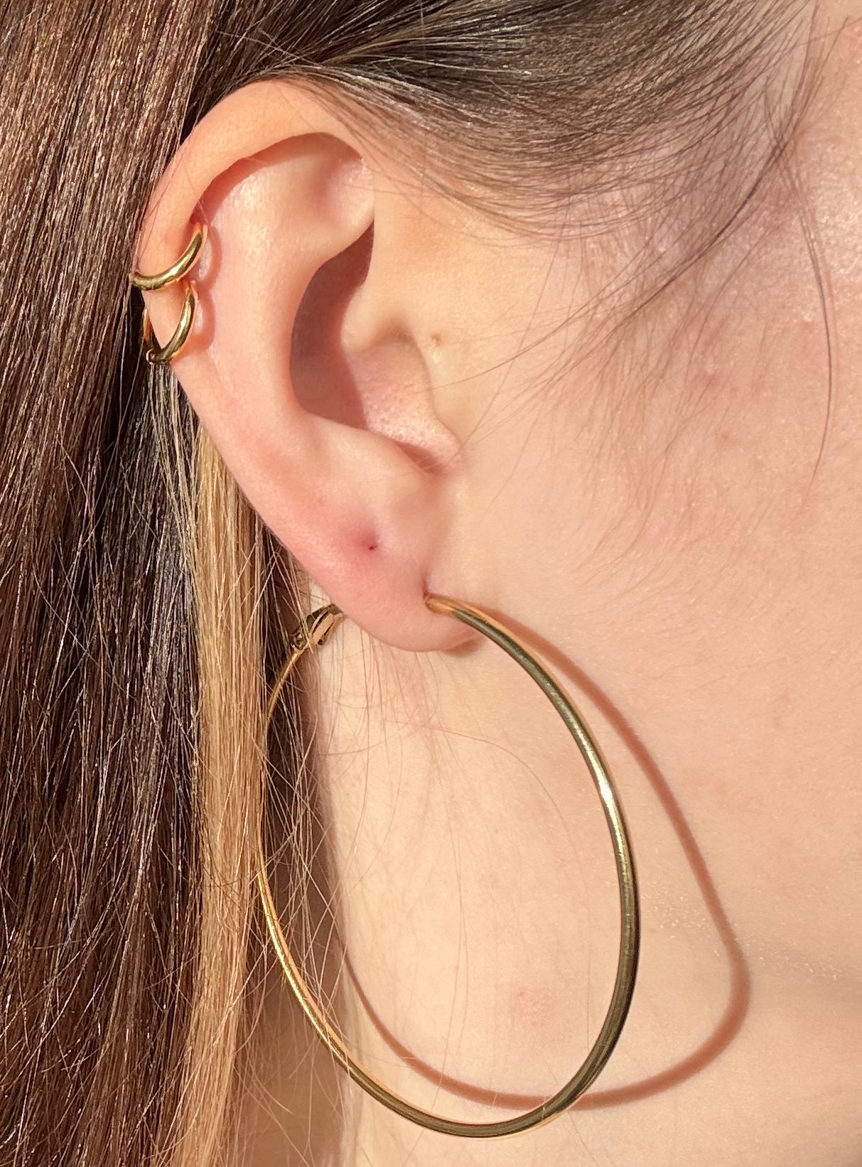 Big Hoop Earrings, 14k Gold Plated Stainless Steel jewelry