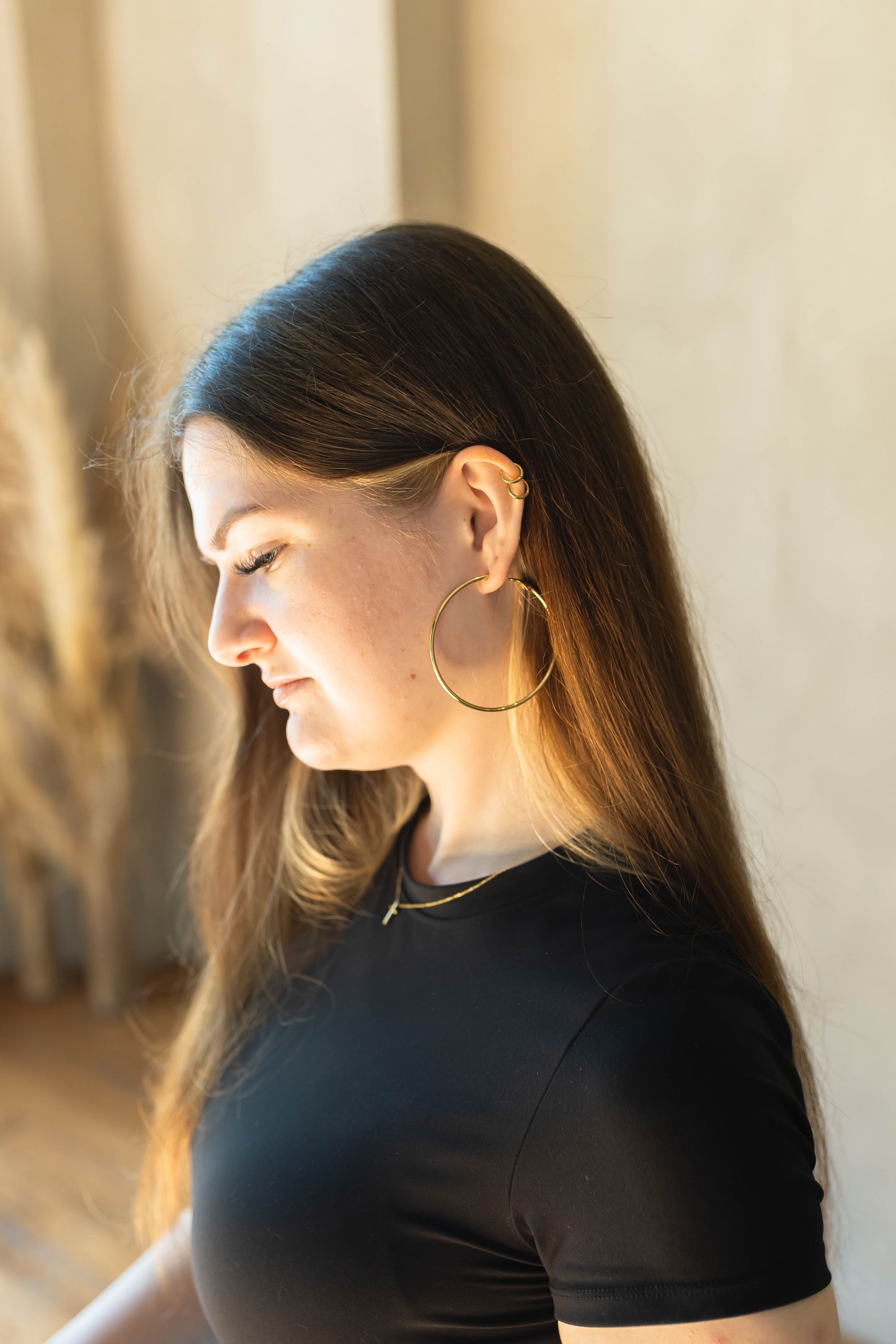 Gold Cartilage Mini Hoops