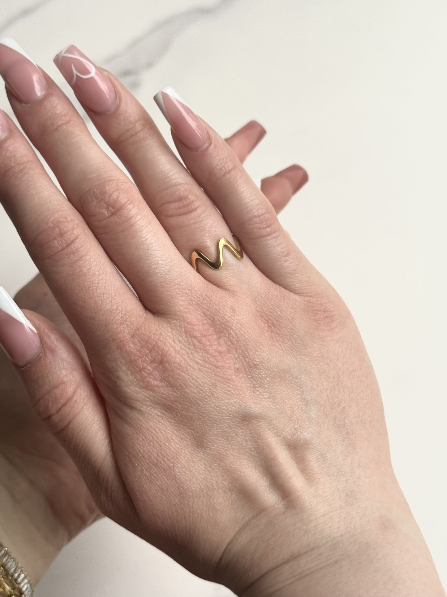 Golden Wave Ring